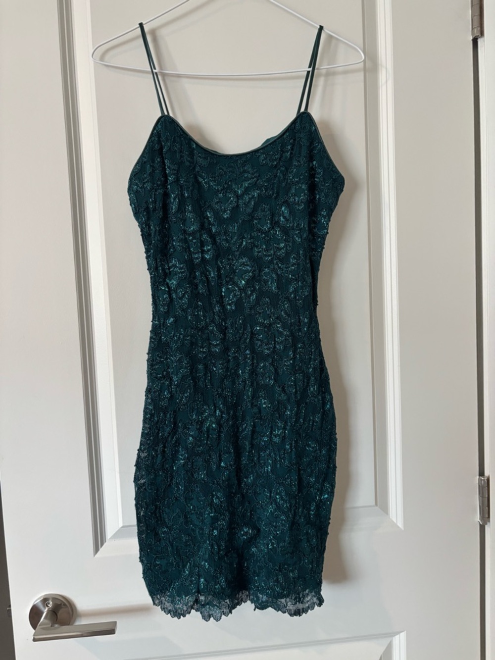 Roberta Bridal Teal Lace Mini Slip Dress